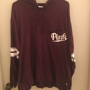 Pink, Relaxed Fit Pullover Top